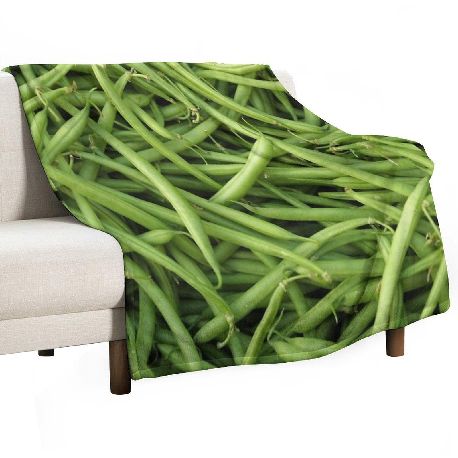 Green Beans Compact Throw Blanket