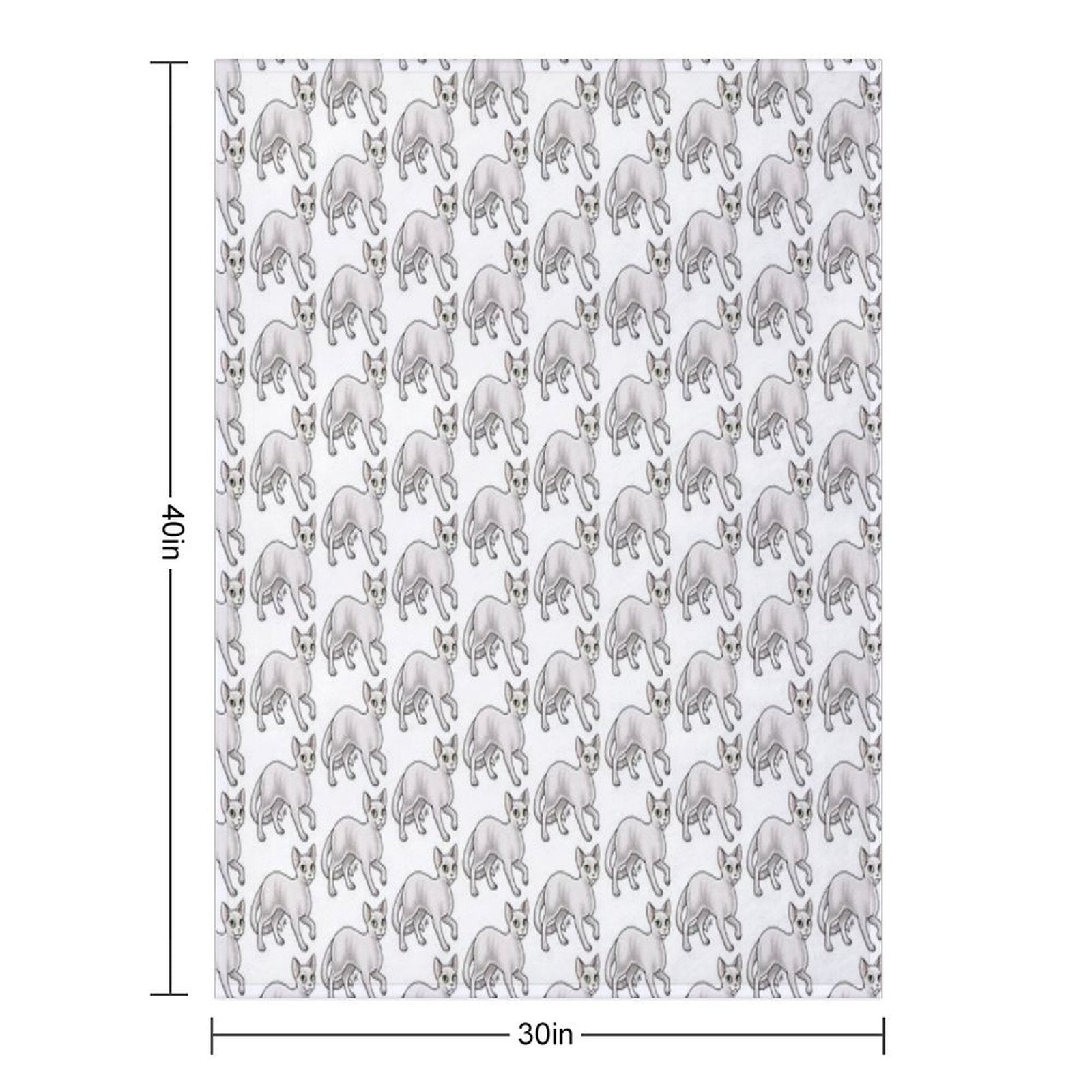 Cat - Devon Rex - White Gift-ready Throw Blanket