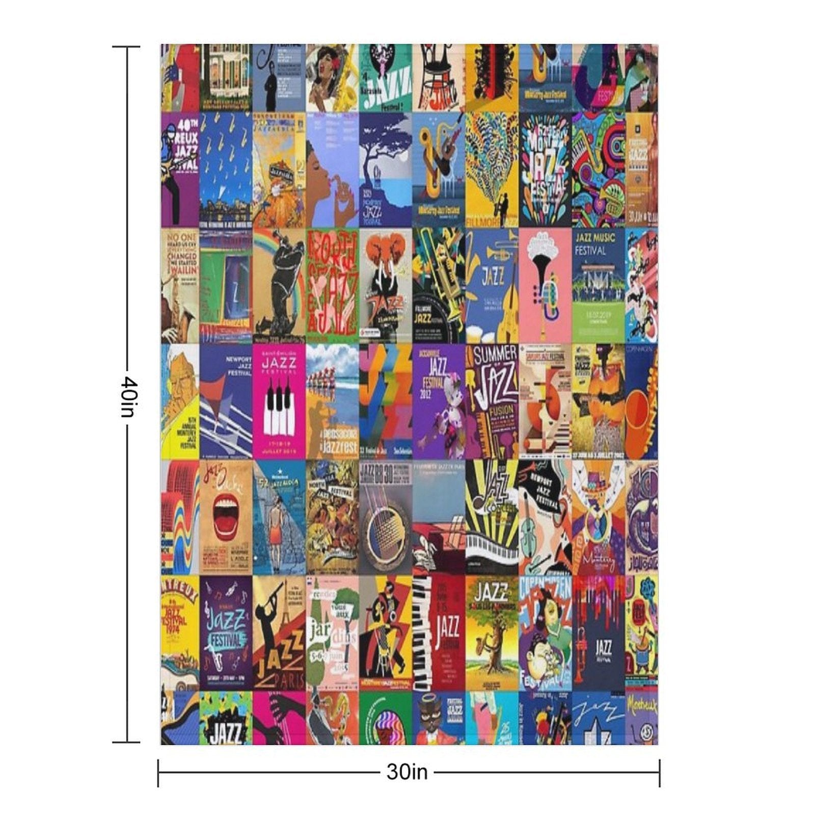 Jazz Festivals Eco-conscious Throw Blanket