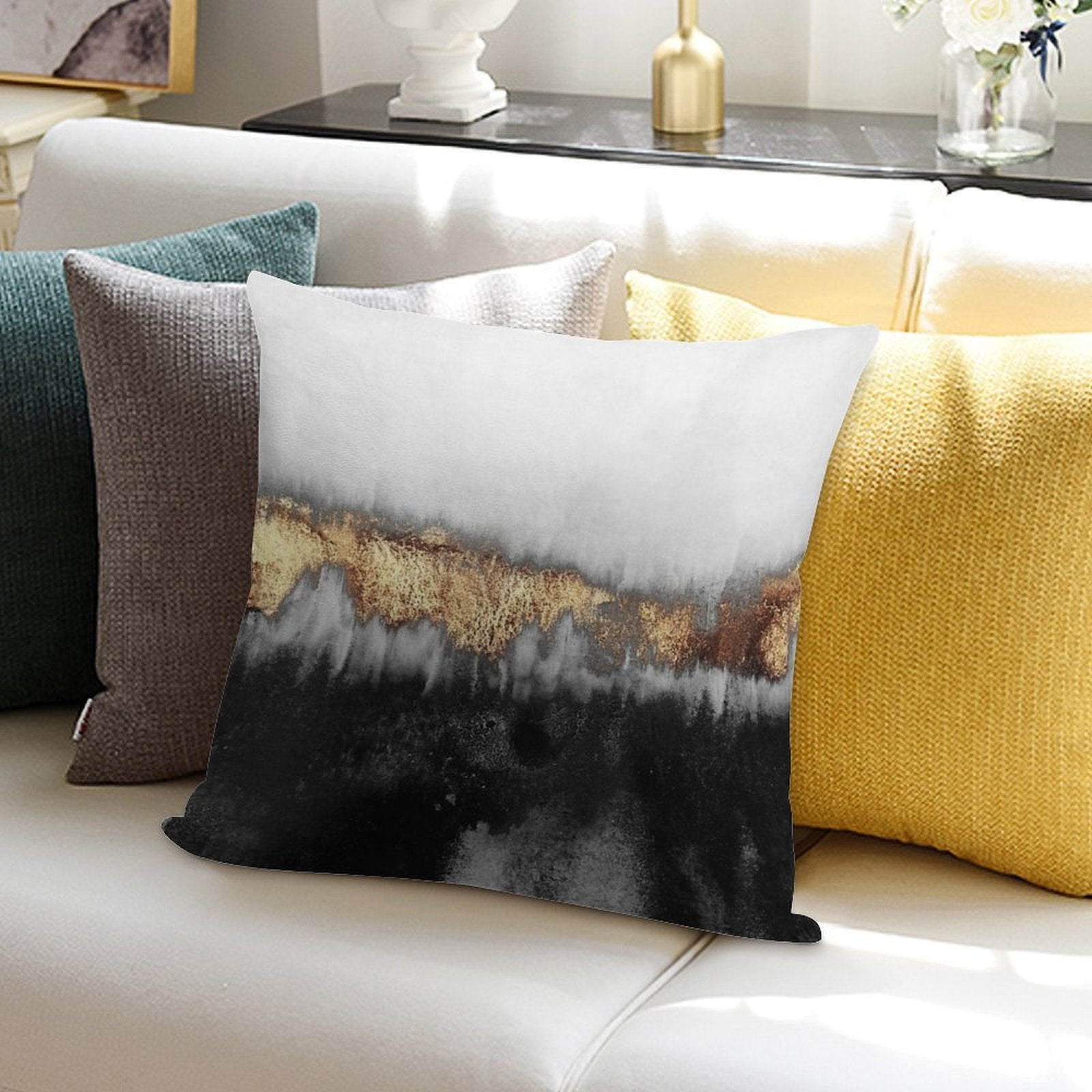 Gloomy Soft Skin-Friendly Throw Pillow
