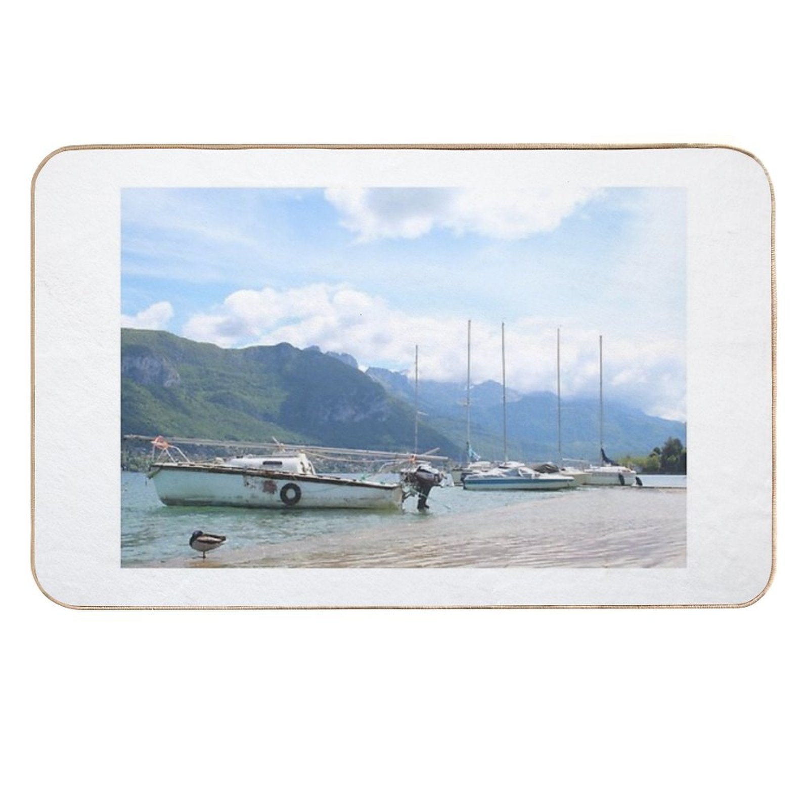 Beautiful Harbor Annecy (France)  Dirt-Trapping Bath Mat