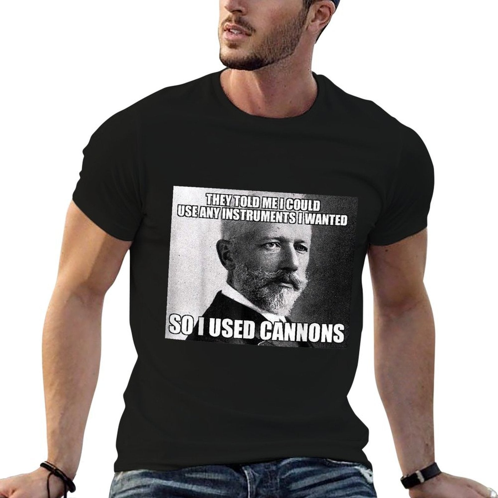Funny Tchaikovsky Cannons Instrument Meme T-shirt  Stretchy T-Shirt