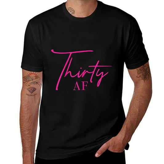 Womens Thirty AF 30th Birthday Tshirt Born in 1990 30th Birthday  Trendy Pattern T-Shirt