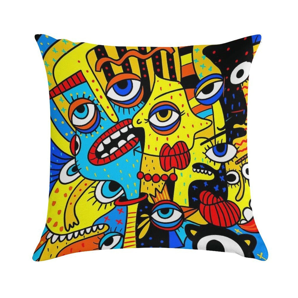Social Distancing Soft Hidden Zipper Throw Pillow
