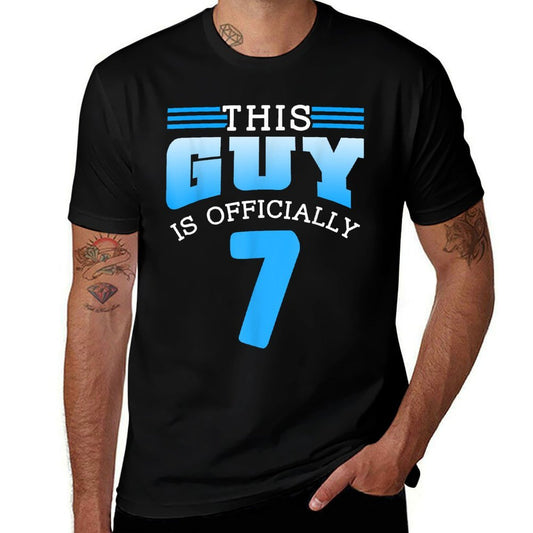 This Guy Is Officially 7 Cute Birthday Men Boy Seven 7Th  Summer-ready Fabric T-Shirt