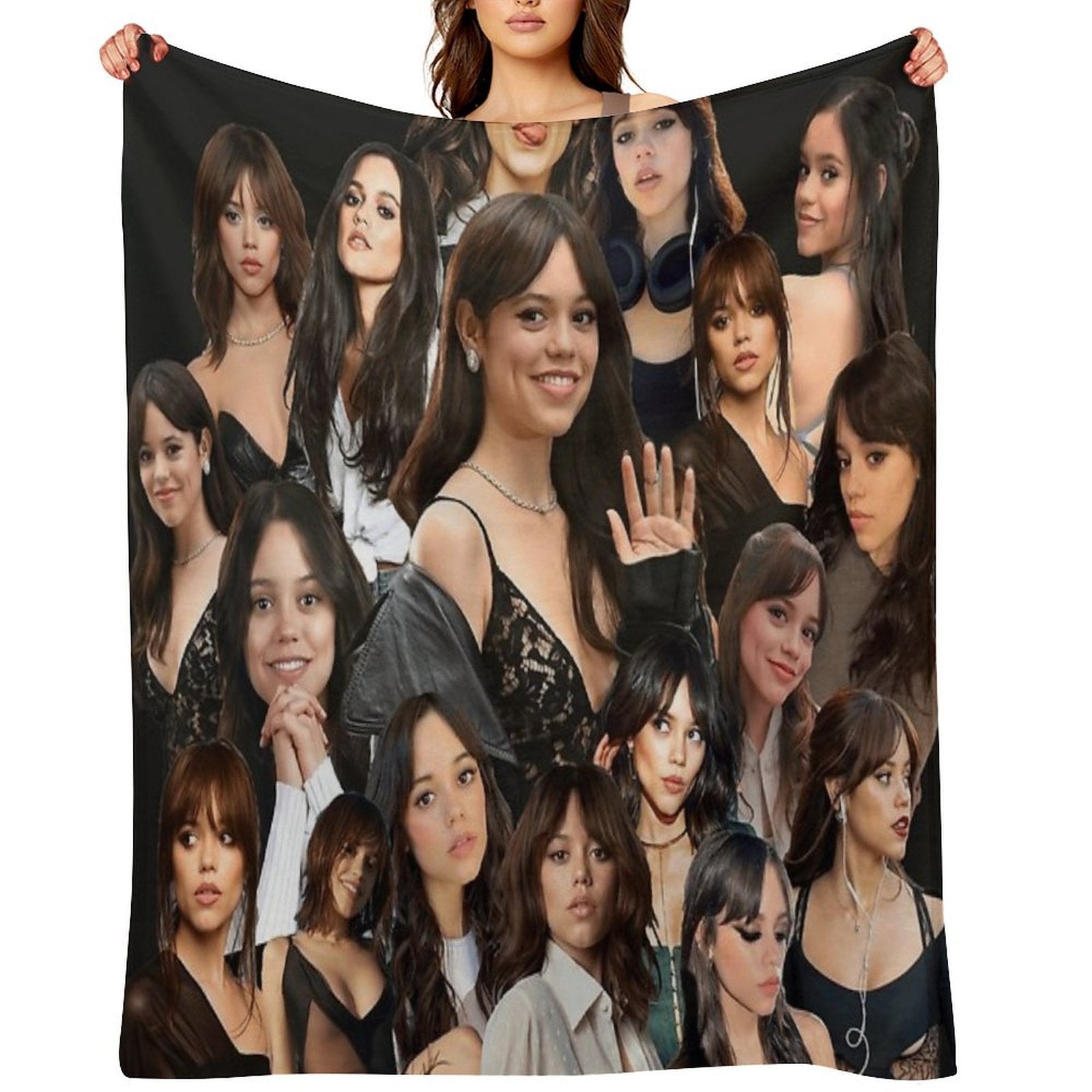 HIGH QUALITY Jenna Ortega Photo Collage Shrink-resistant Throw Blanket