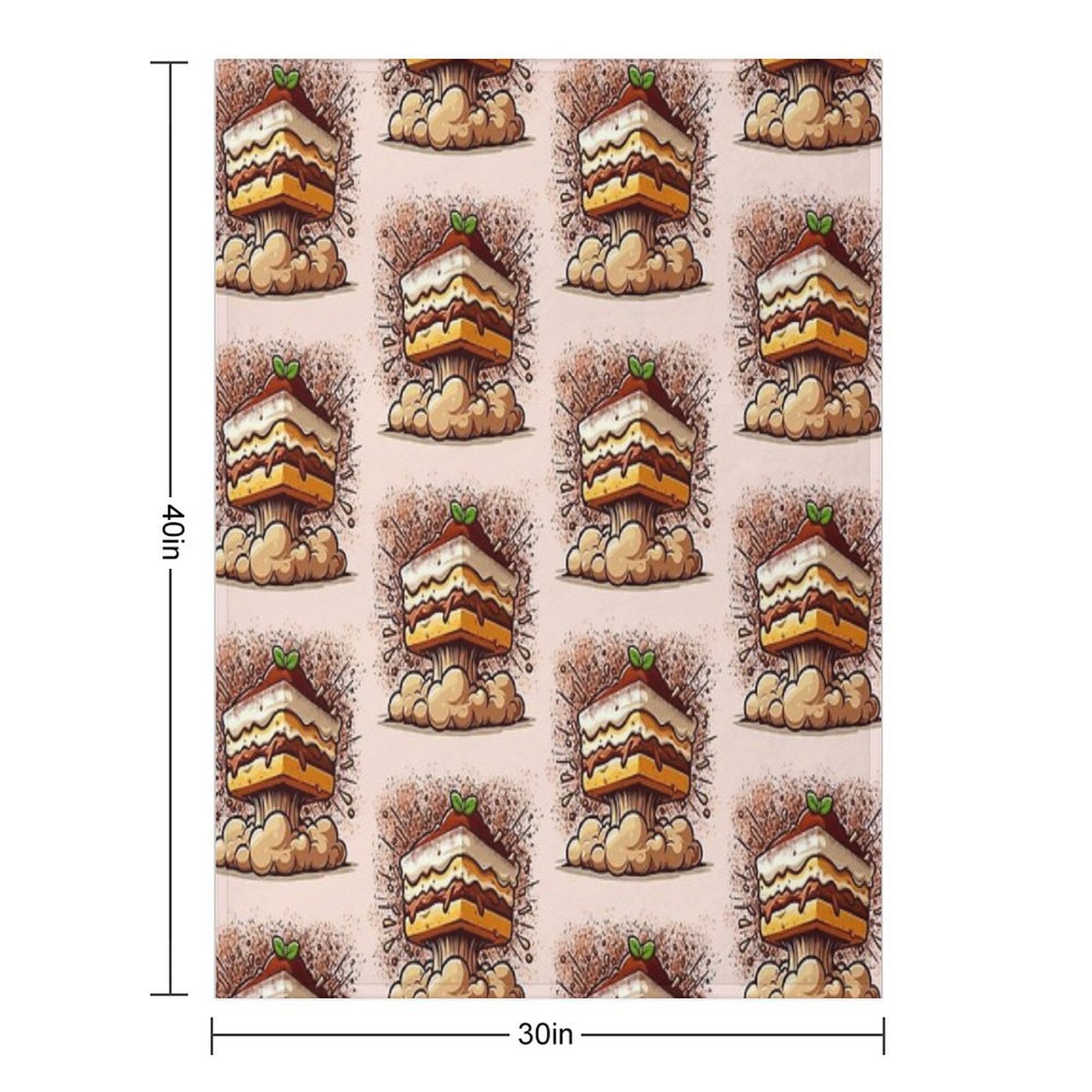 Exploding Tiramisu Multi-functional Throw Blanket