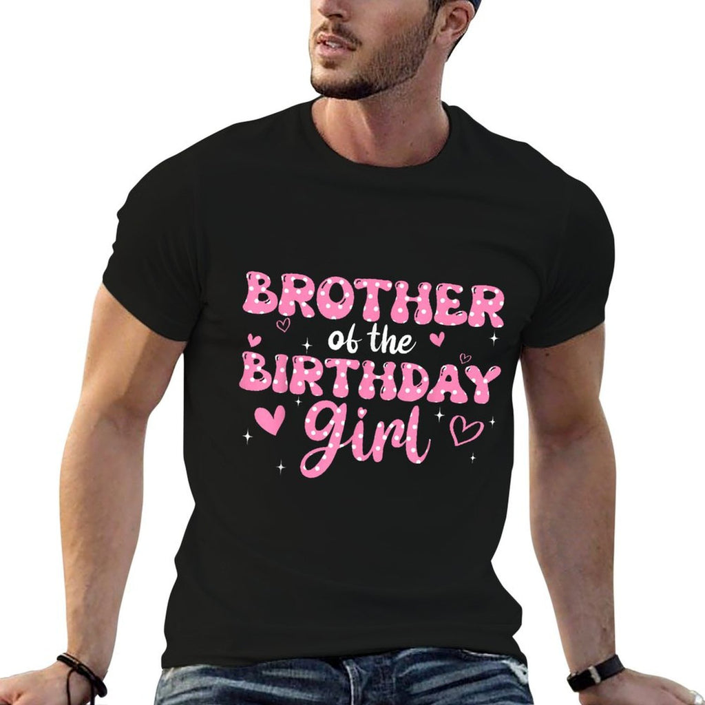 Brother Of The Birthday Pink Girl Matching Family  Versatile T-Shirt