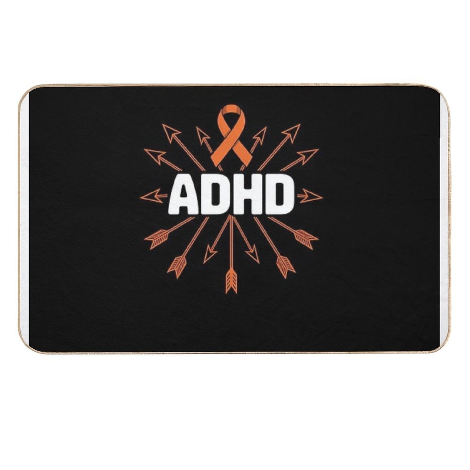 ADHD Awareness Illness Attention Deficit Warrior Survivor  Stain-Proof Bath Mat