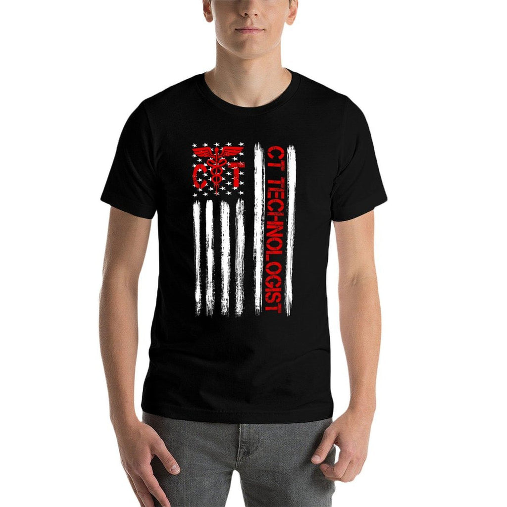 CT Scan Technologist American Patriotic Radiology Gift  Summer-ready Fabric T-Shirt