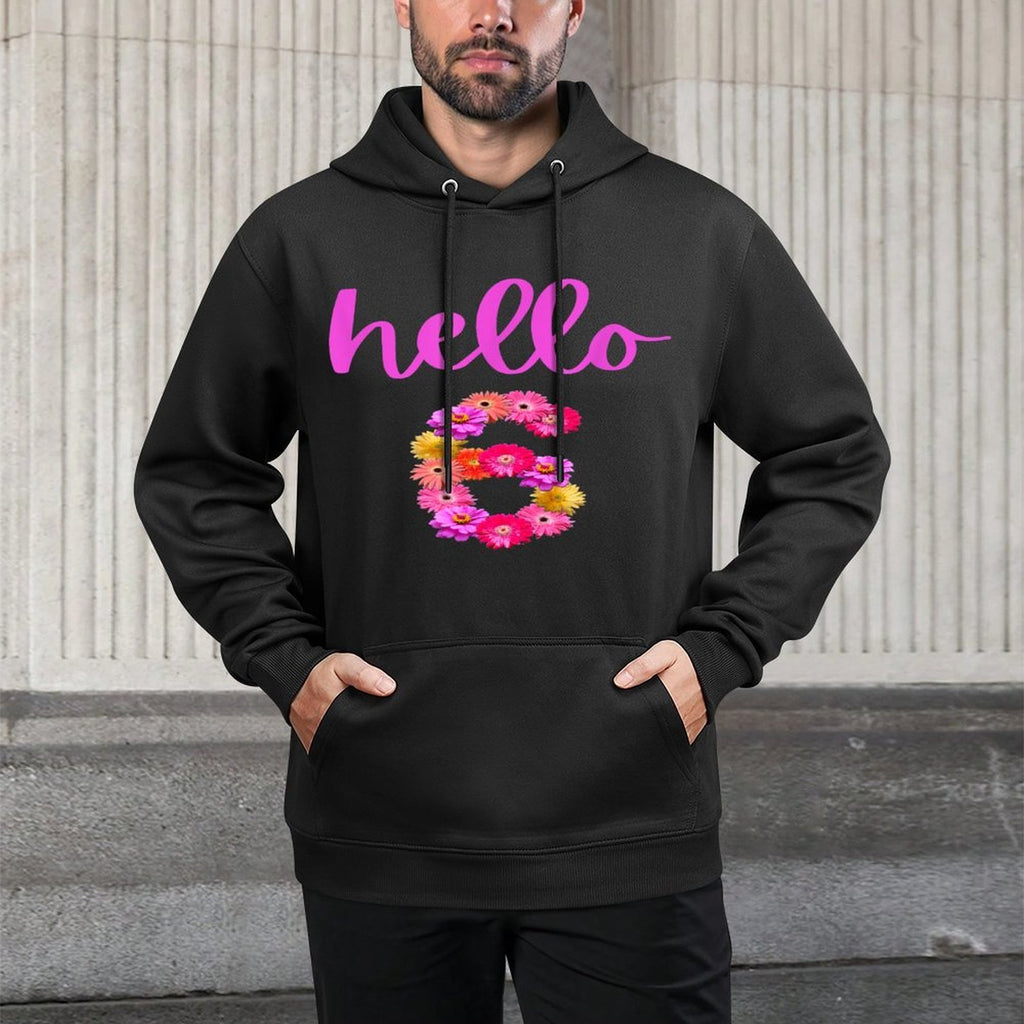 6 Year Old Birthday Flower Hello 6 Its My 6th Birthday Breathable Fabric Hoodie