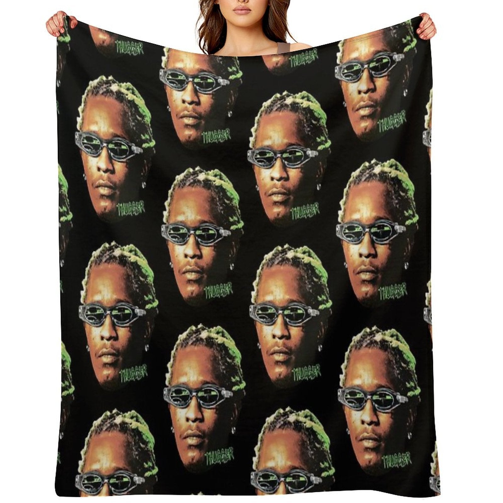 Young Thug Rapper Vintage Quick-dry Throw Blanket