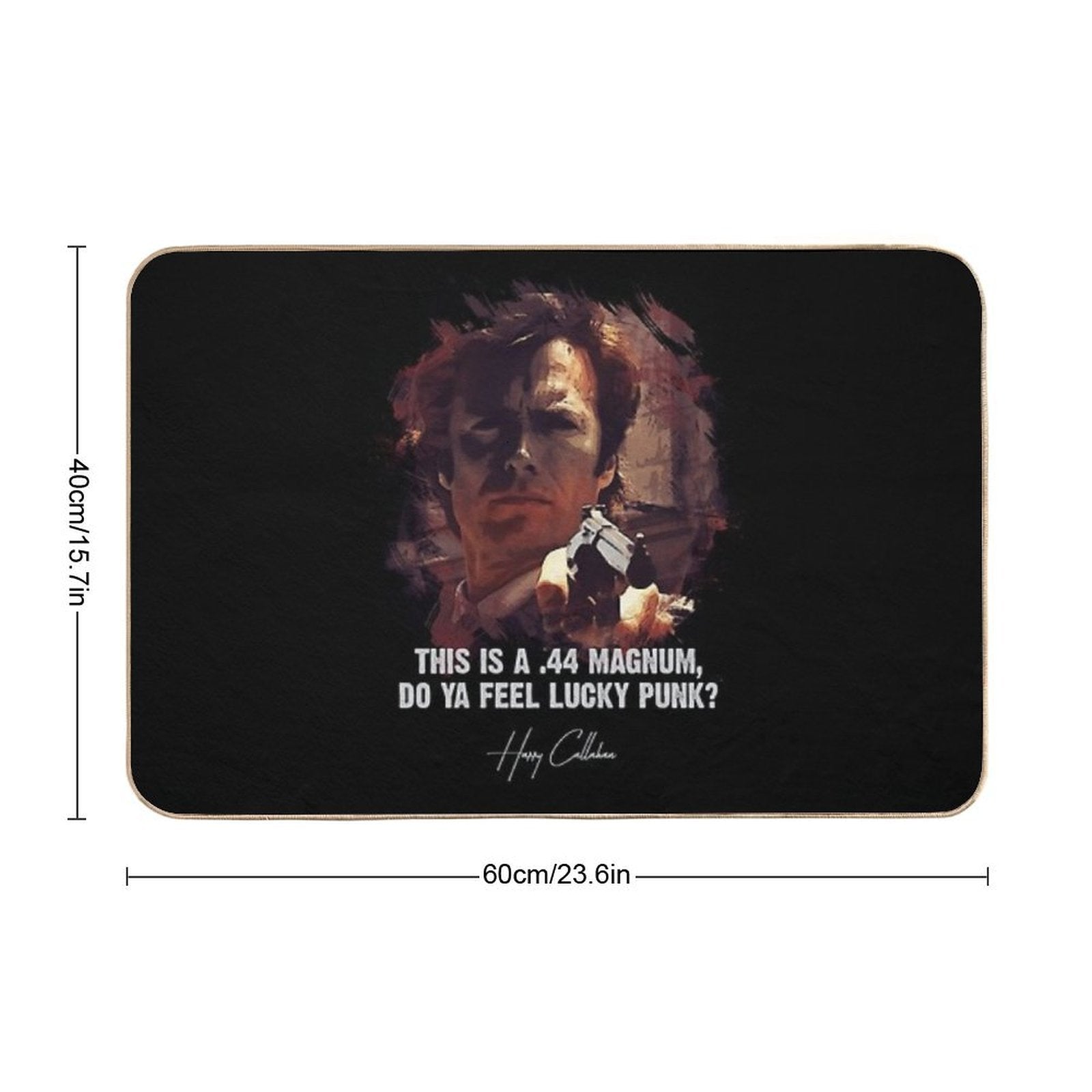 ★ DIRTY HARRY ★ Do Ya Feel Lucky Punk ➢ Clint Eastwood Famous Movie Quote ♛  Repositionable Bath Mat