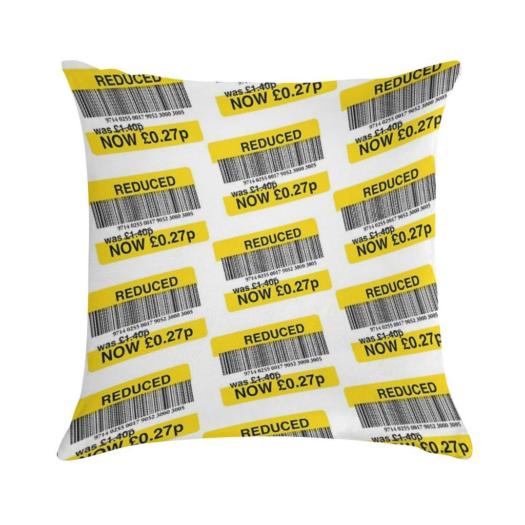 Tesco Reduced Yellow Sticker - Grab A Bargain Soft Decorative Cover Throw Pillow