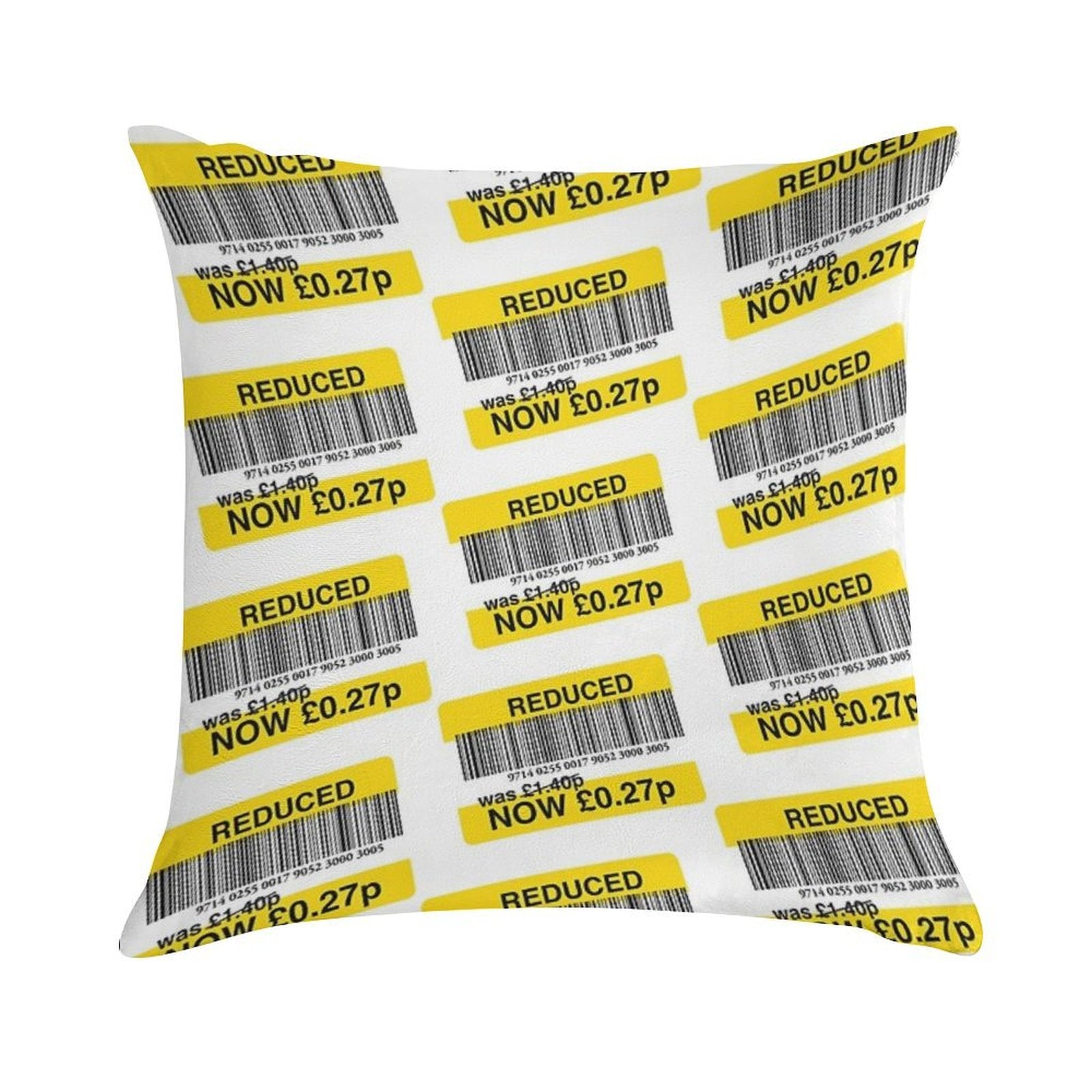 Tesco Reduced Yellow Sticker - Grab A Bargain Soft Decorative Cover Throw Pillow