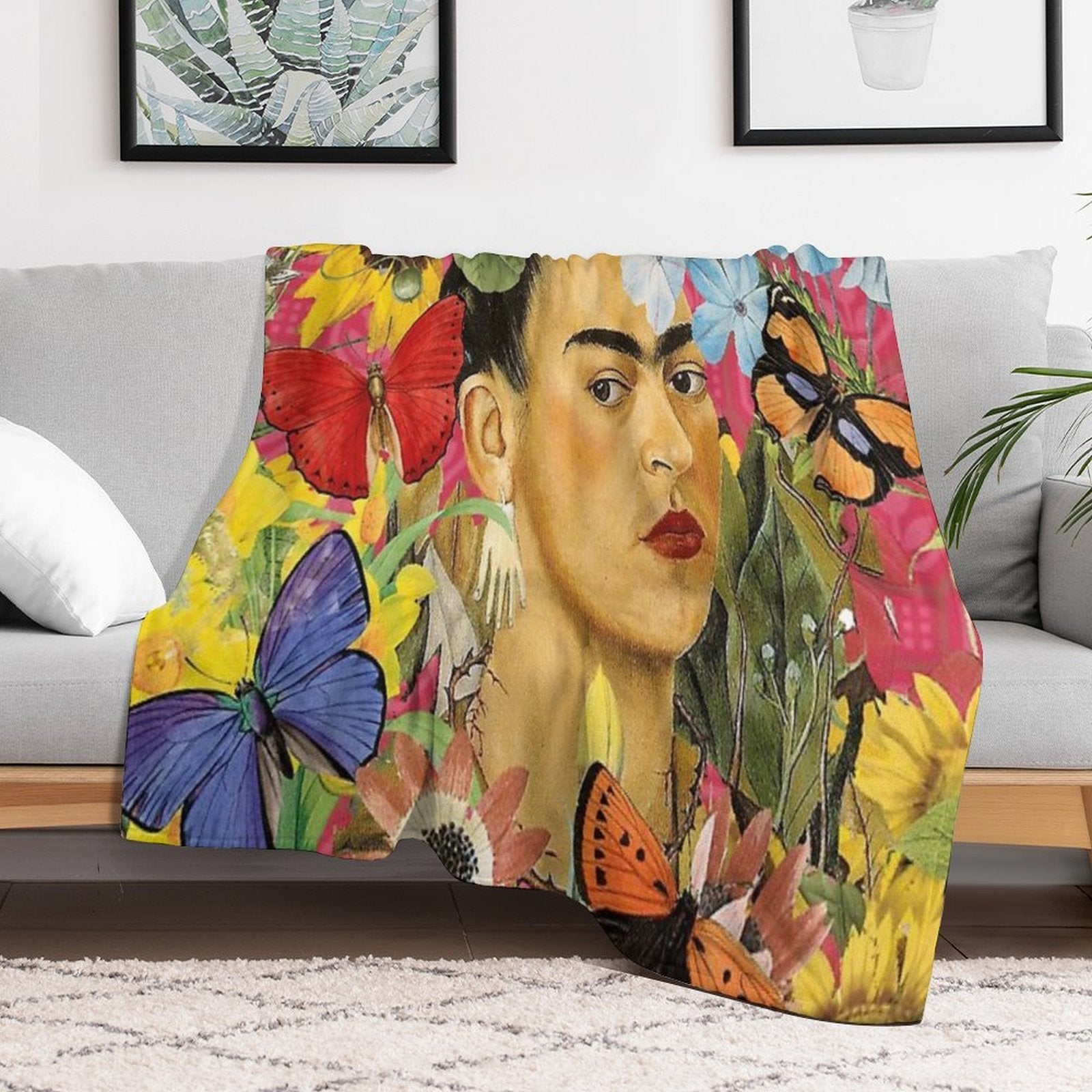 Frida Kahlo Plush Throw Blanket