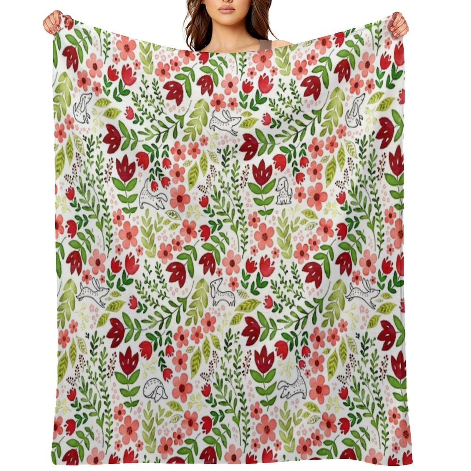 Dog Days White Eco-conscious Throw Blanket