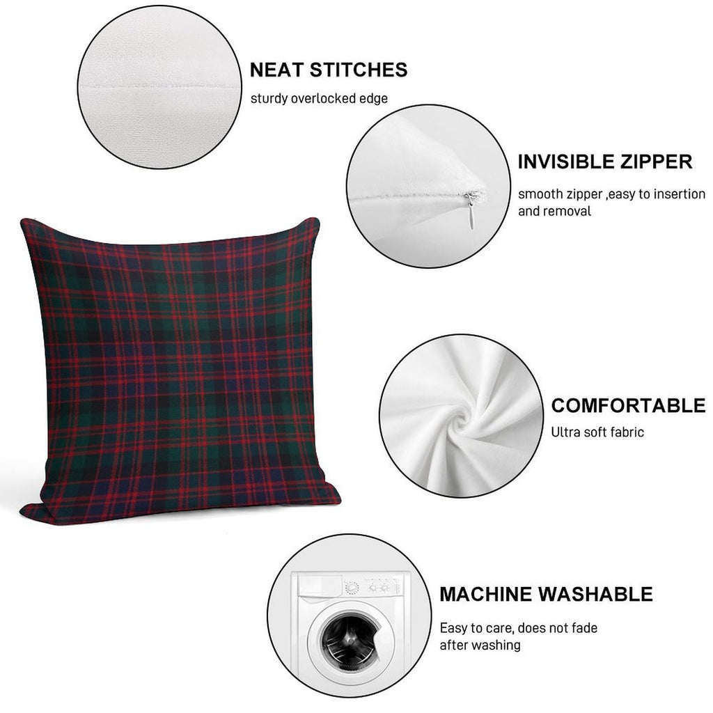 MacDonald Scottish Tartan Soft Fade-Resistant Throw Pillow