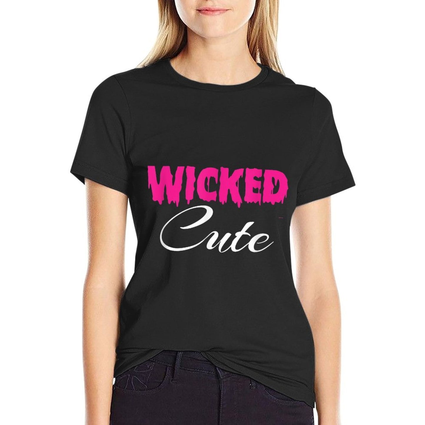 Wicked Cute Fun  Summer-ready Fabric T-Shirt