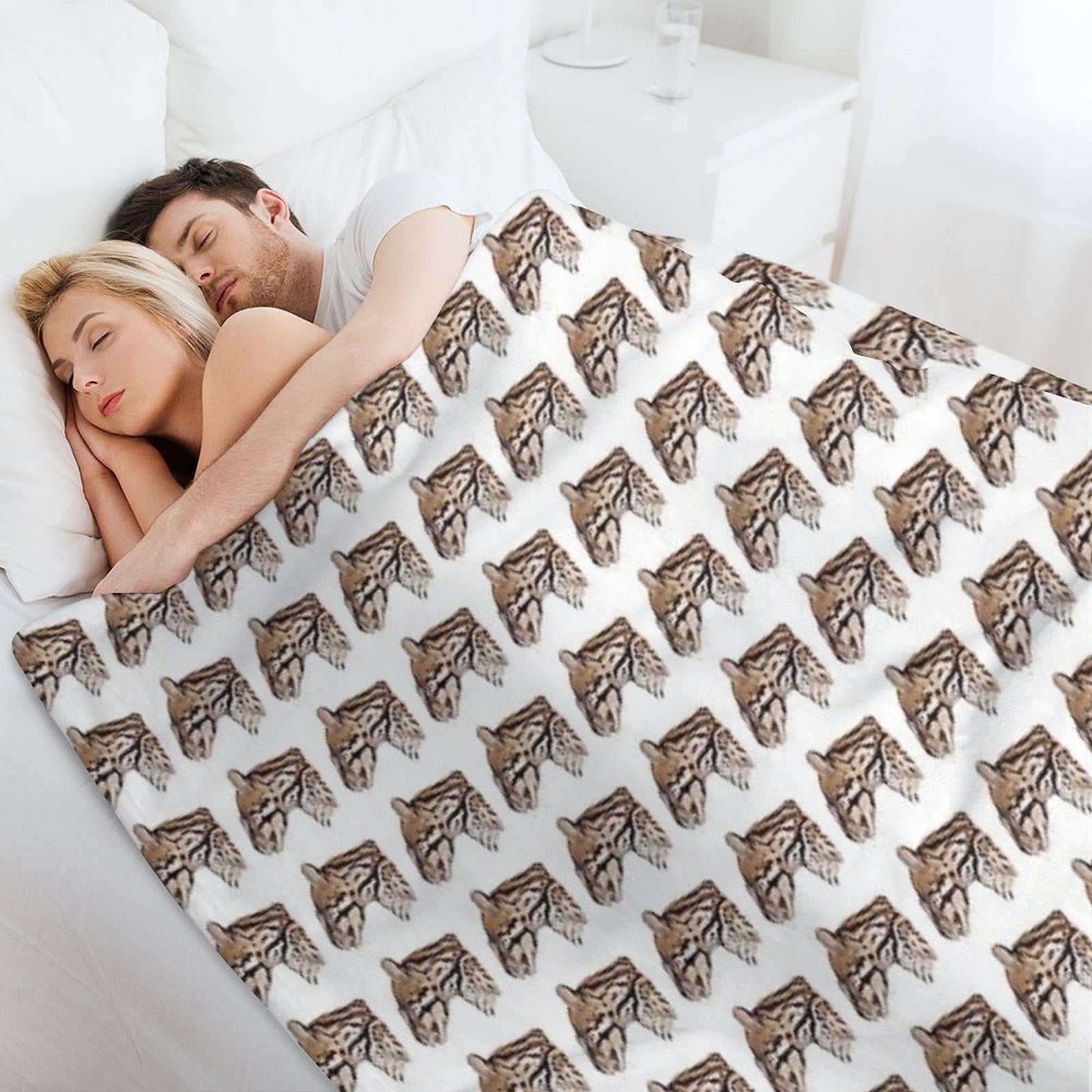 Margay Cat Plush Throw Blanket