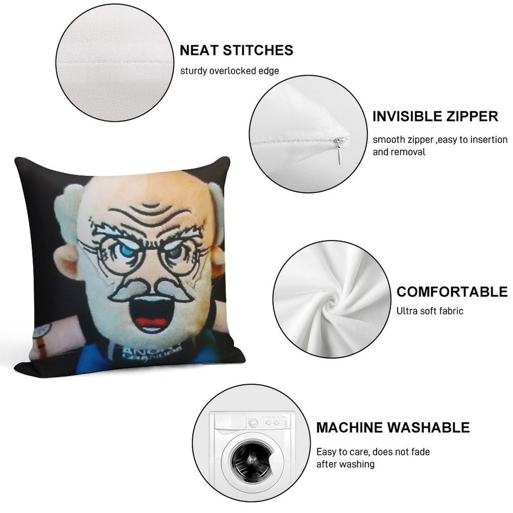 Angry Grandpa Plush Doll Merch Soft Durable Construction Throw Pillow