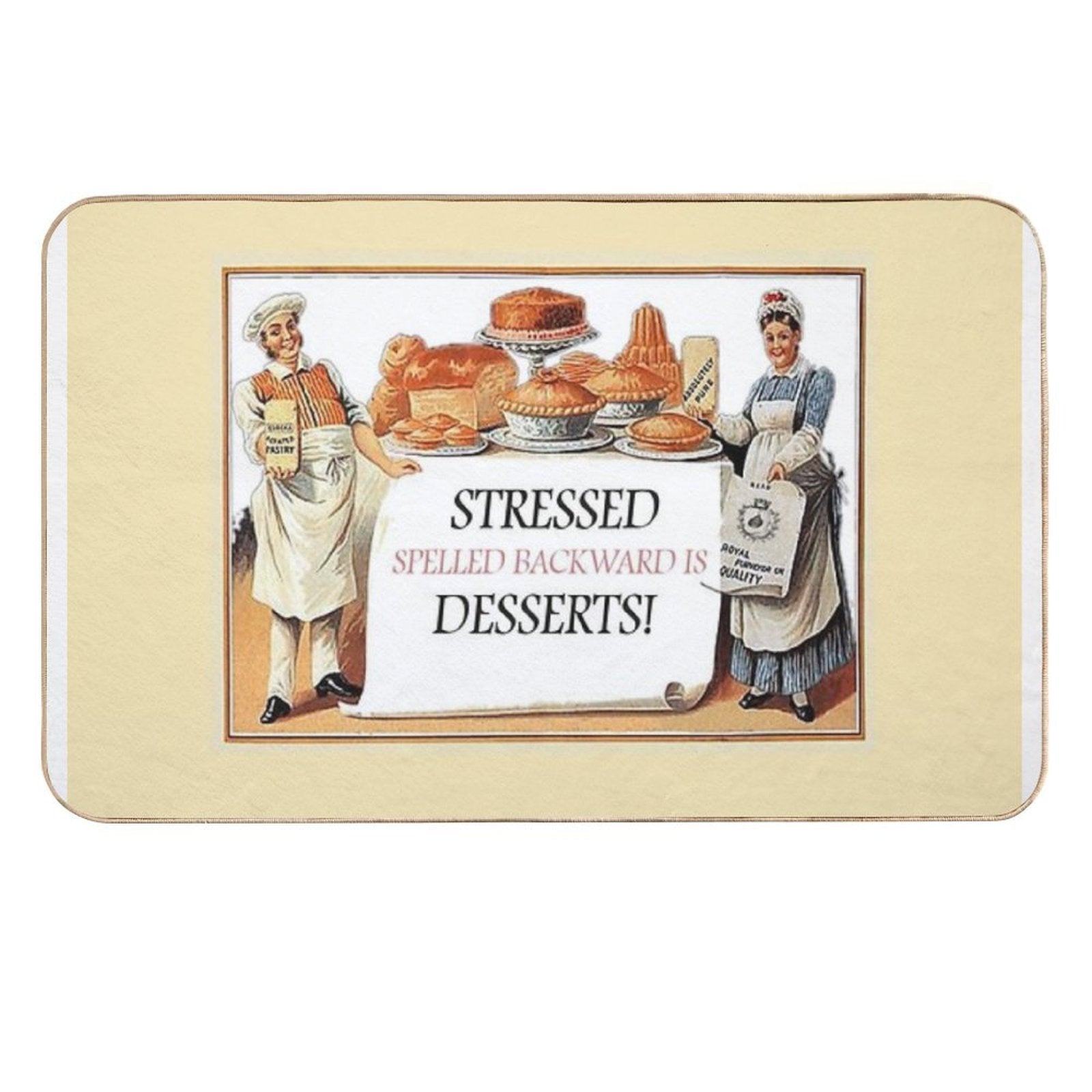 Stressed Spelled Backward Is Desserts  Pet-Safe Bath Mat