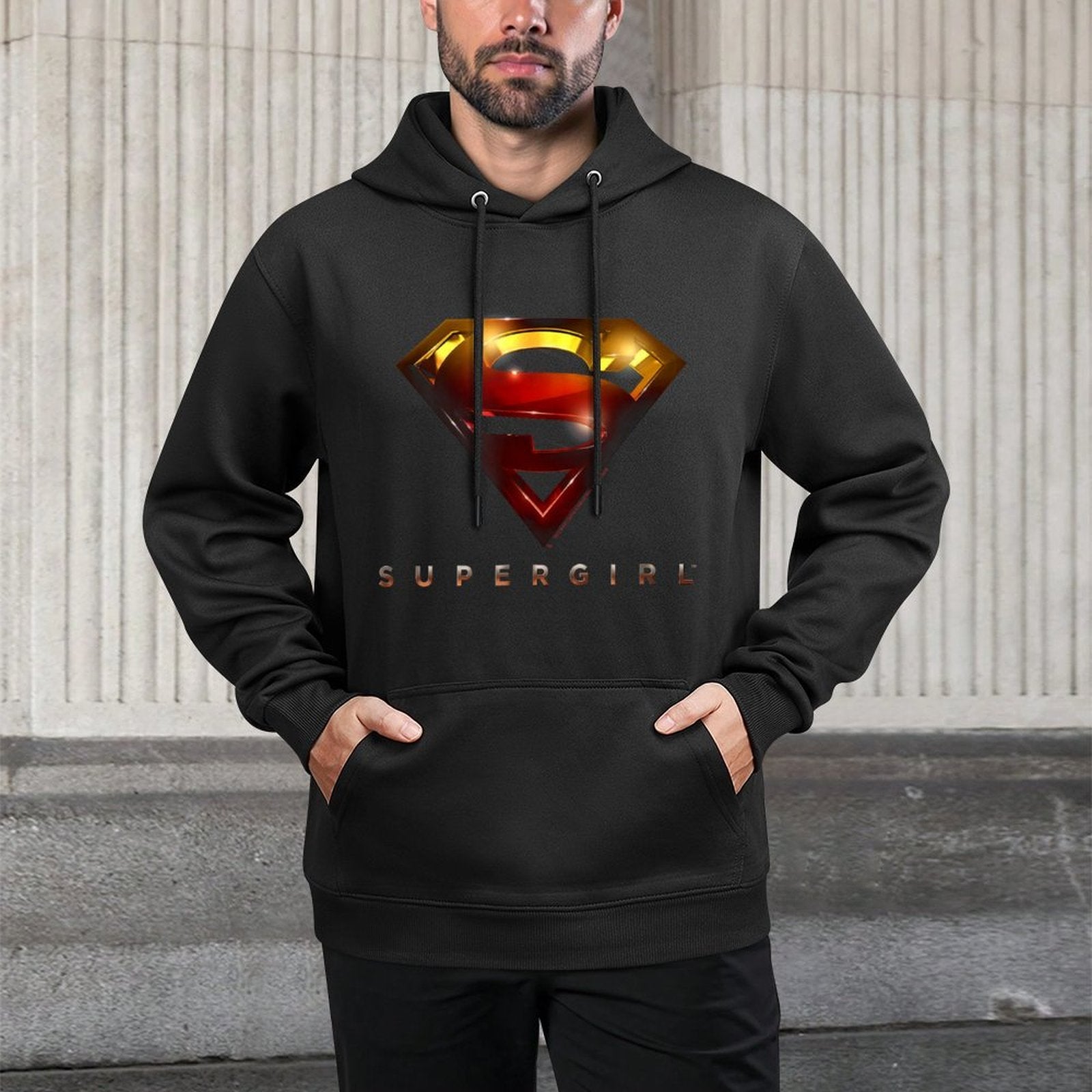Supergirl TV Series Logo Glare 3D Versatile Streetwear Hoodie