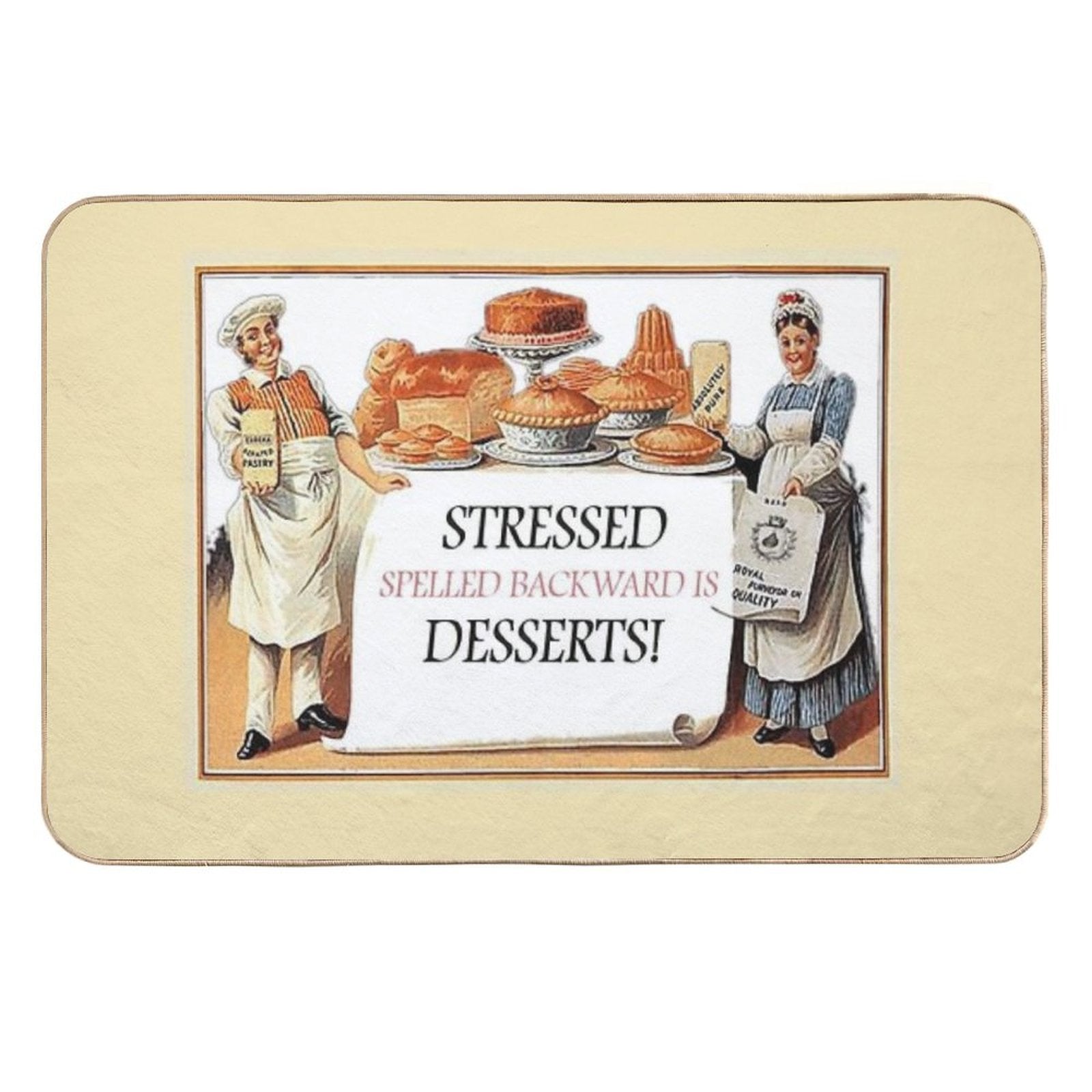 Stressed Spelled Backward Is Desserts  Pet-Safe Bath Mat