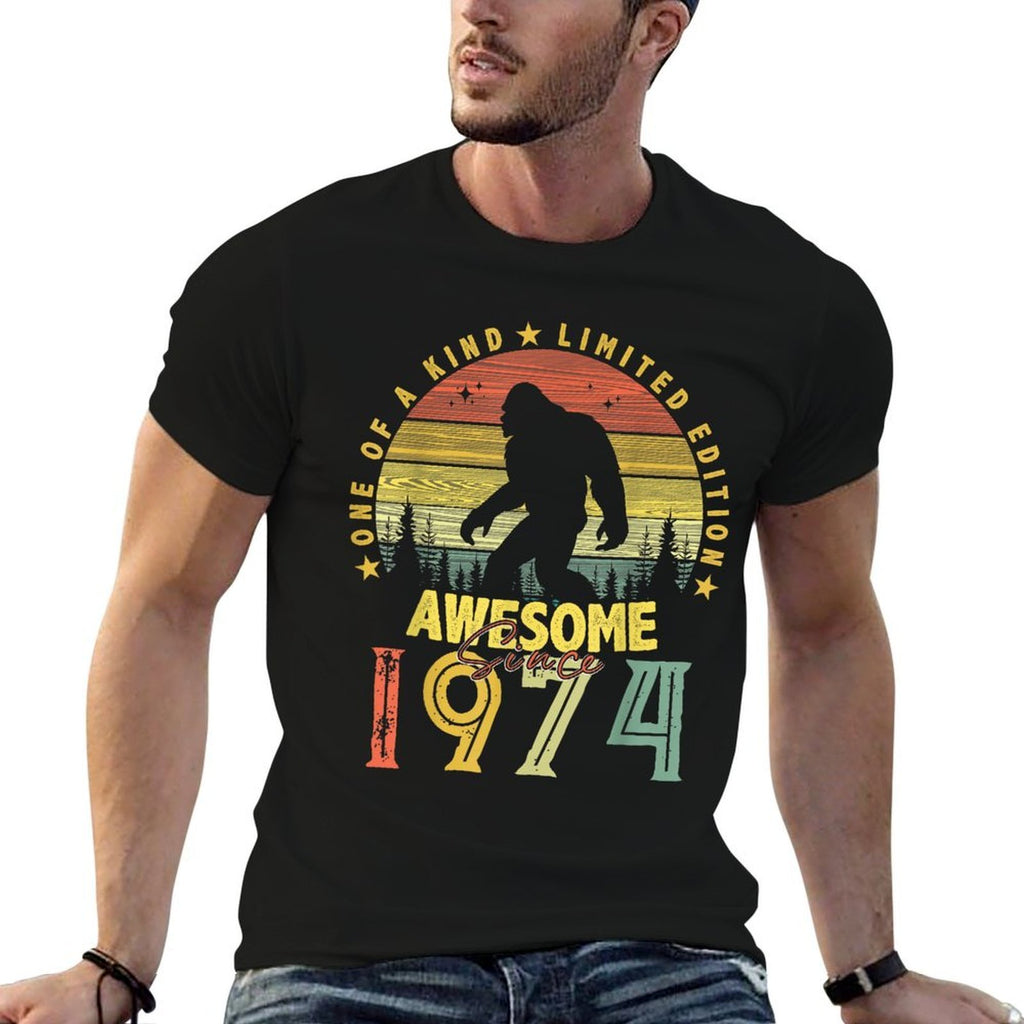 Awesome Since 1974 50th Birthday Gifts Bigfoot Born in 1974  Stretchy T-Shirt
