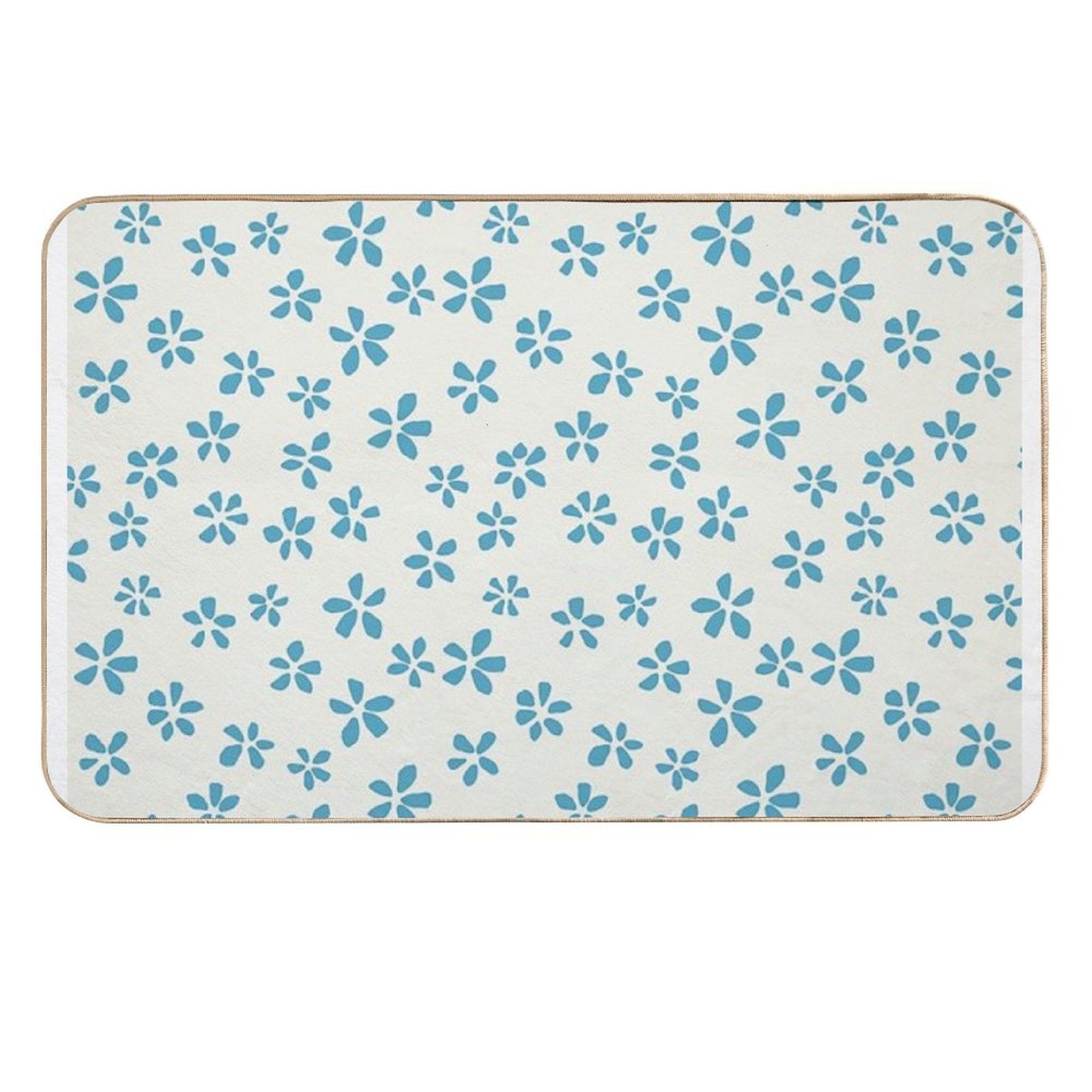 Blossom Scatter - Minimalist Floral Pattern  Repositionable Bath Mat