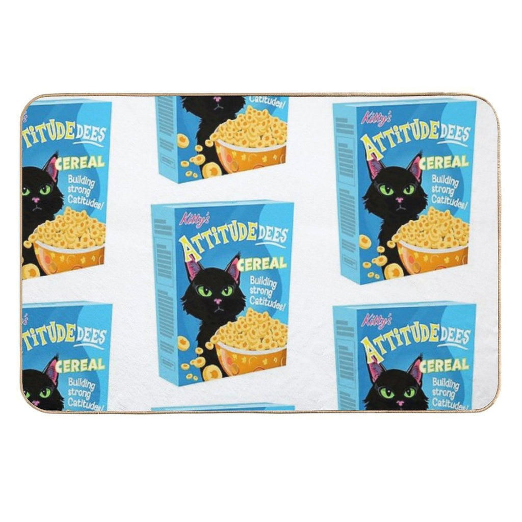 If Cats Had Their Own Cereal Brand  Easy To Clean Bath Mat