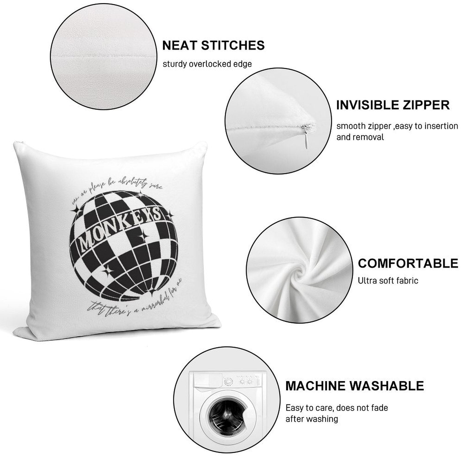 Arctic Monkeys Mirrorball Soft Easy Maintenance Throw Pillow