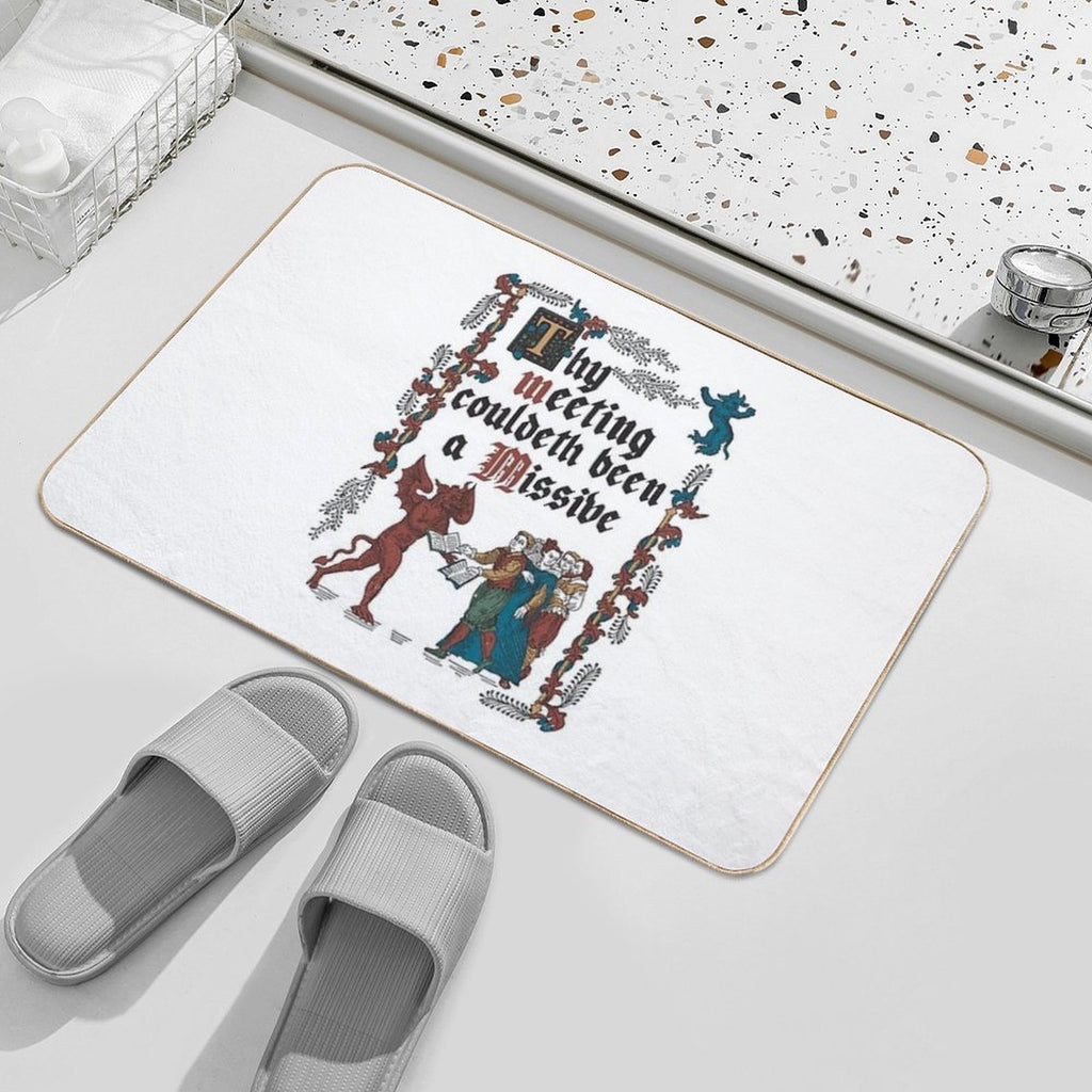 Copy of Could Have Been An Email Medieval Style - Funny Retro Vintage English History  Fade-Resistant Bath Mat