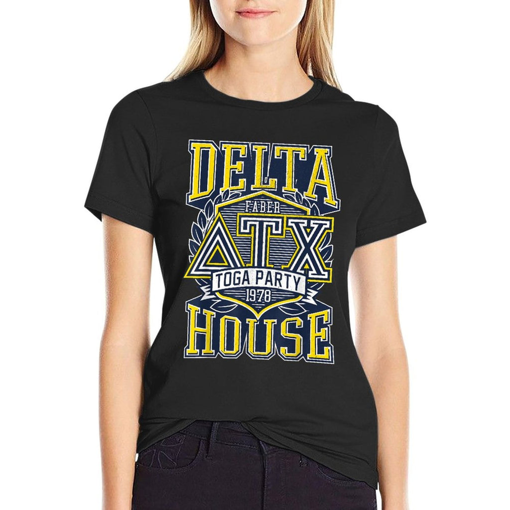 Animal House Delta House Fraternity Logo Graphic  Cotton T-Shirt
