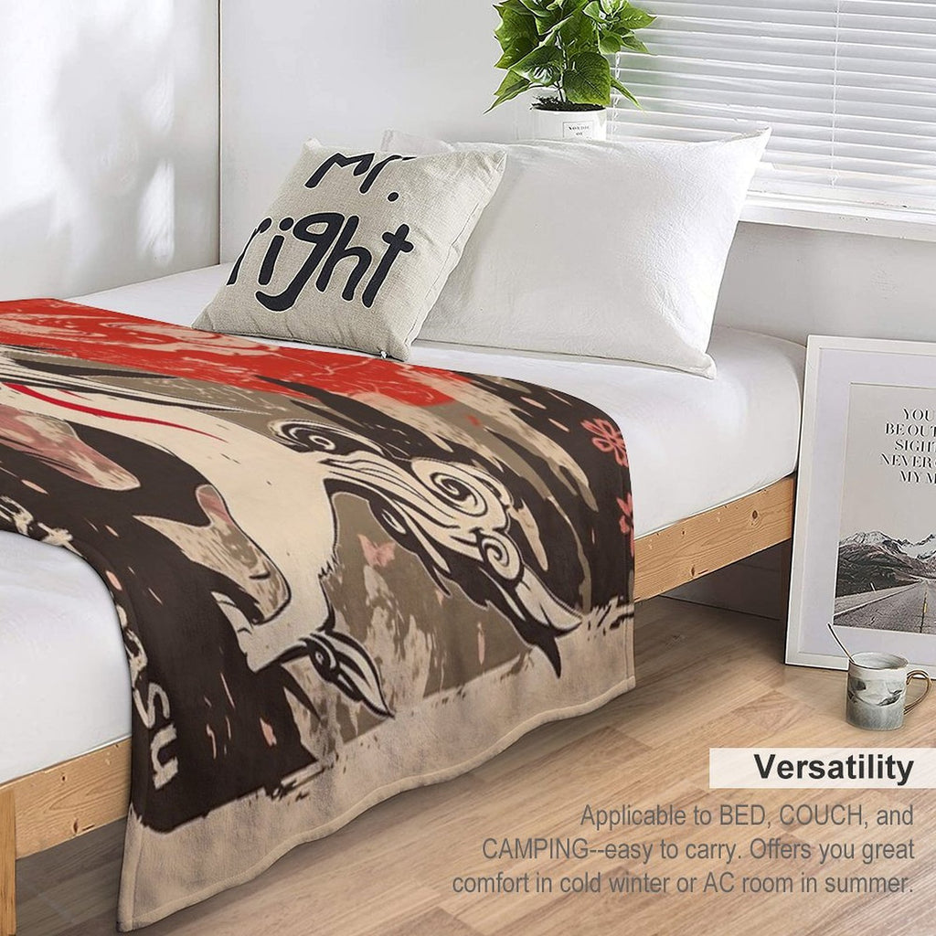 Vintage Amaterasu All-season Throw Blanket