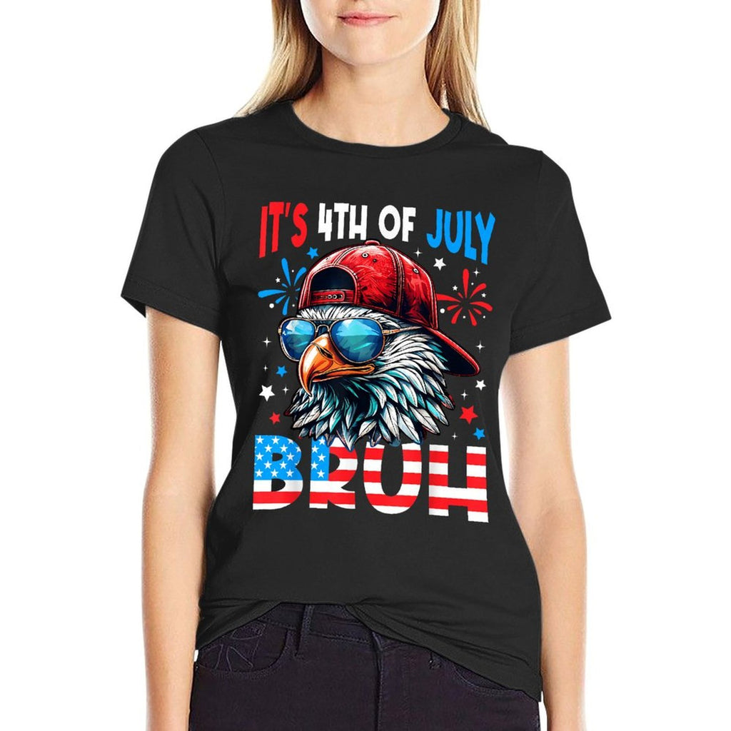 Bald Eagle Bruh 4th Of July Fourth July Men Boys Kids Meme  Trendy Pattern T-Shirt