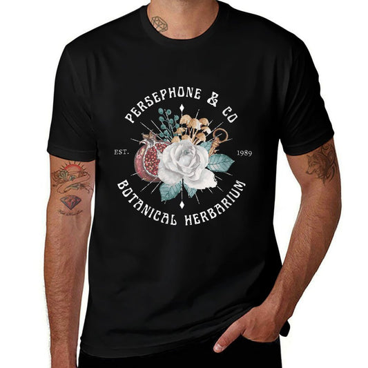Womens Persephone Botanical Herbarium Hades And Persephone  Durable T-Shirt