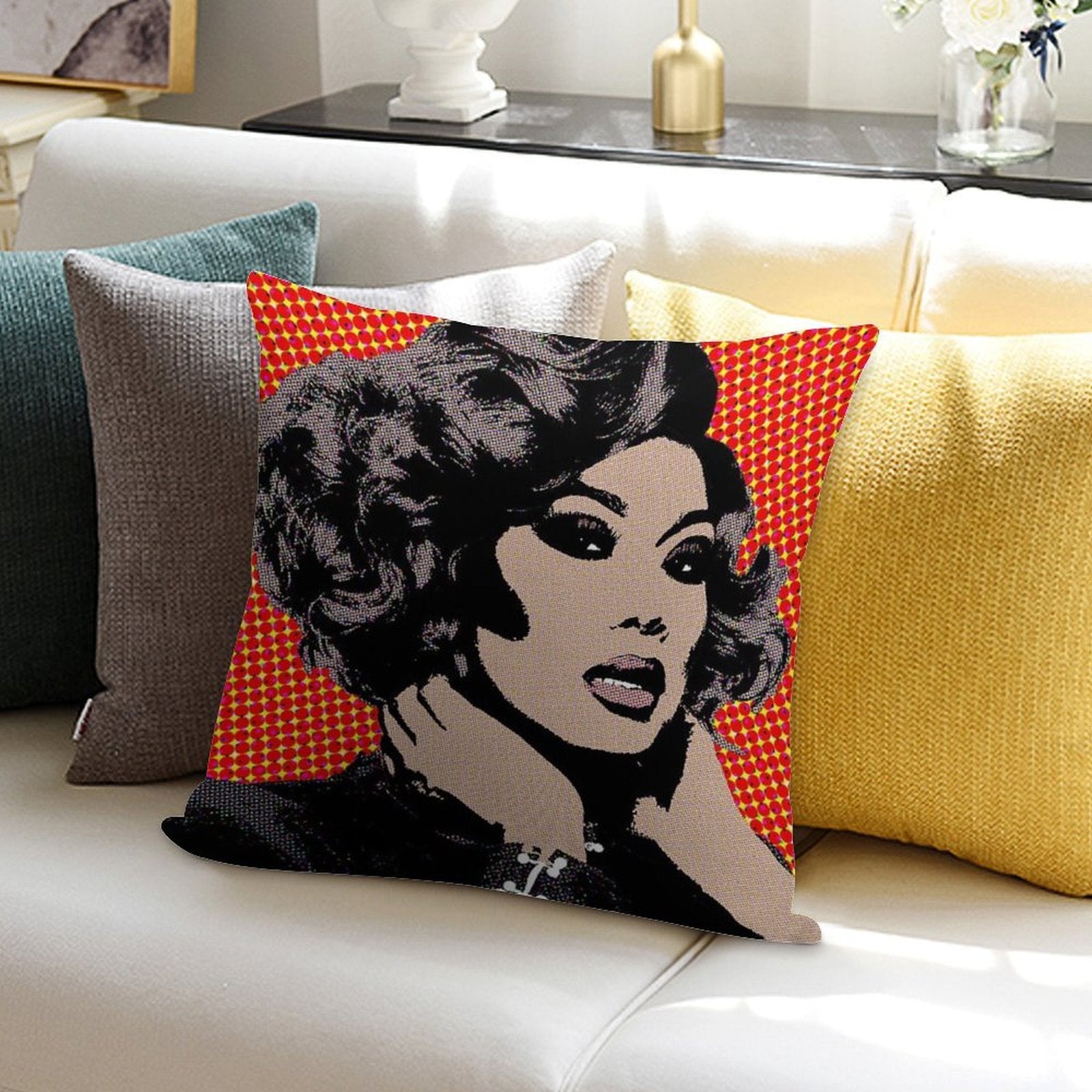 Jujubee Style Pop Art Soft Short Plush Fabric Throw Pillow