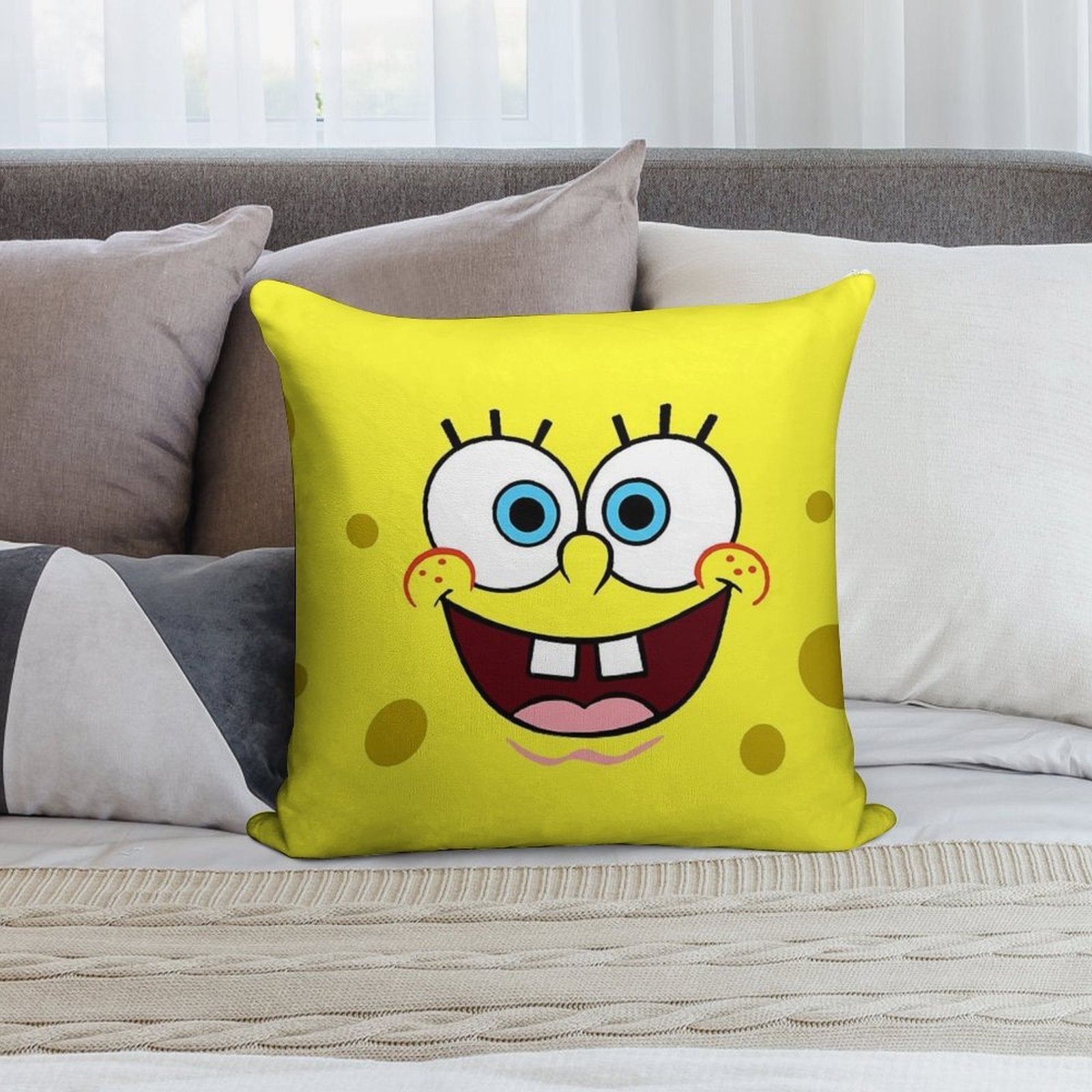 Spongebob Soft Reinforced Edging Throw Pillow