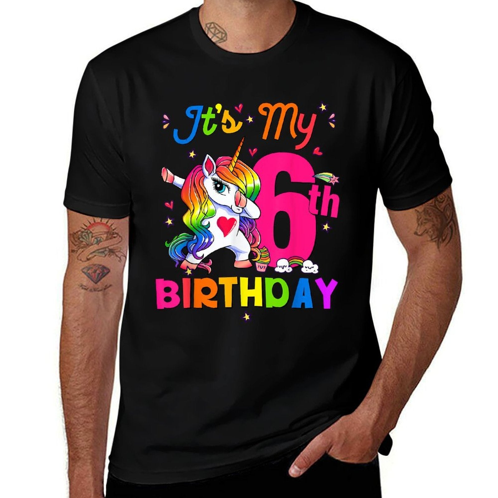 6 Years Old Unicorn It's My 6th Birthday Girl Party  Eco-friendly Material T-Shirt