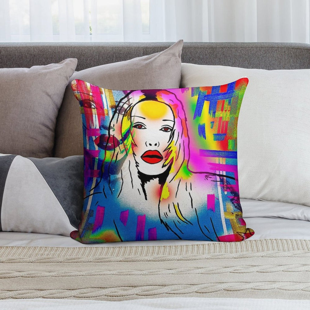 Pete Burns Collection Merchandise by Dusty O Soft Hidden Zipper Throw Pillow