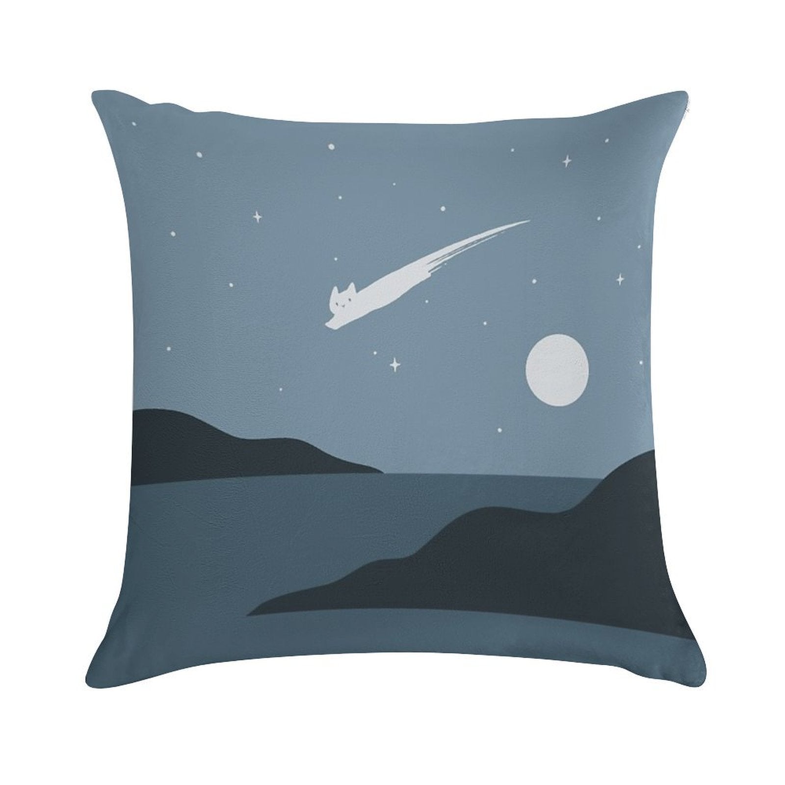 Cat Landscape 43 Soft Durable Construction Throw Pillow