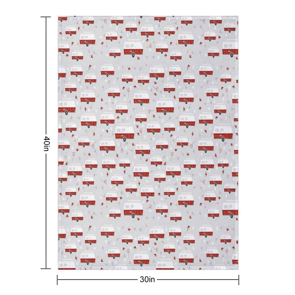 Rockabilly Pattern Velvety-soft Throw Blanket