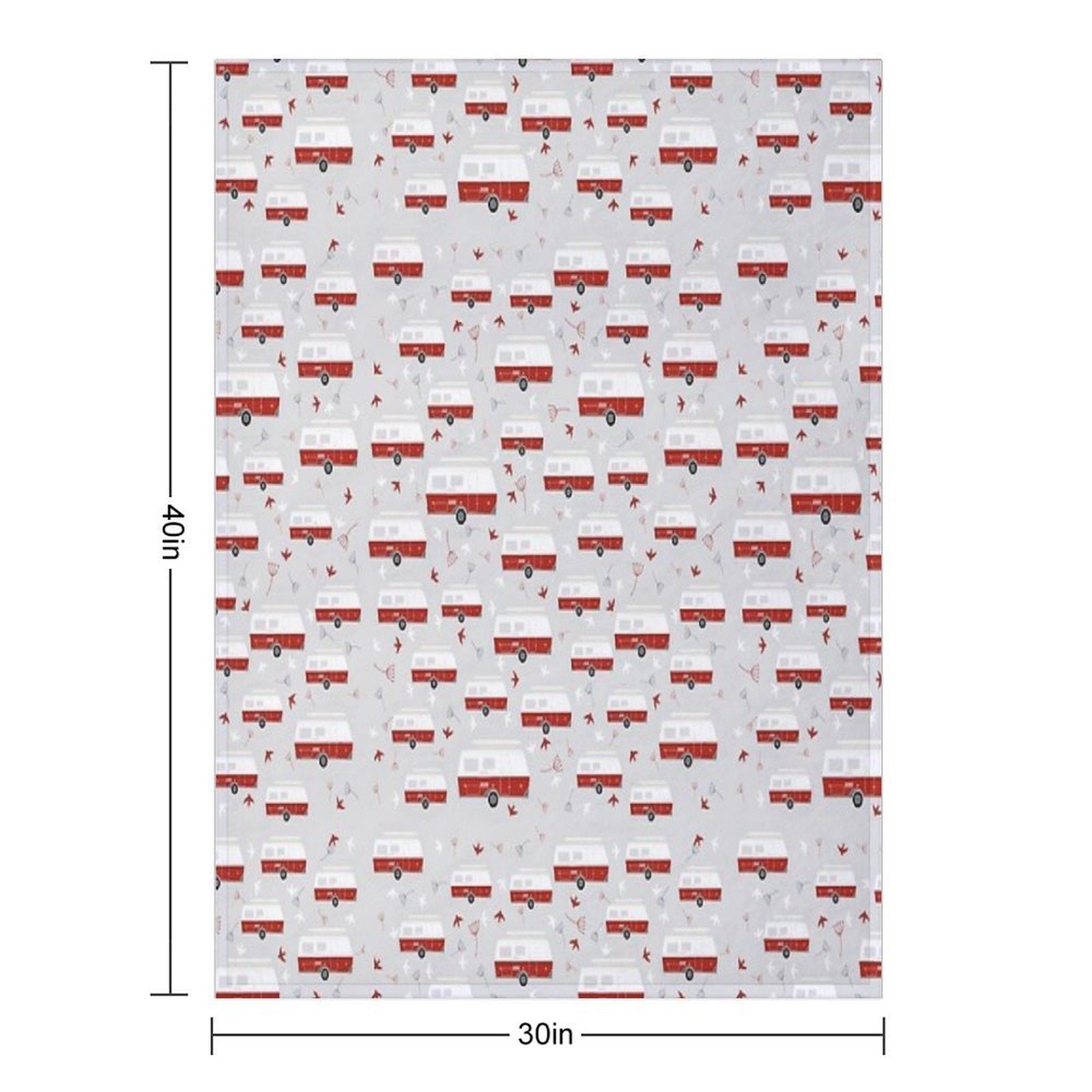 Rockabilly Pattern Velvety-soft Throw Blanket