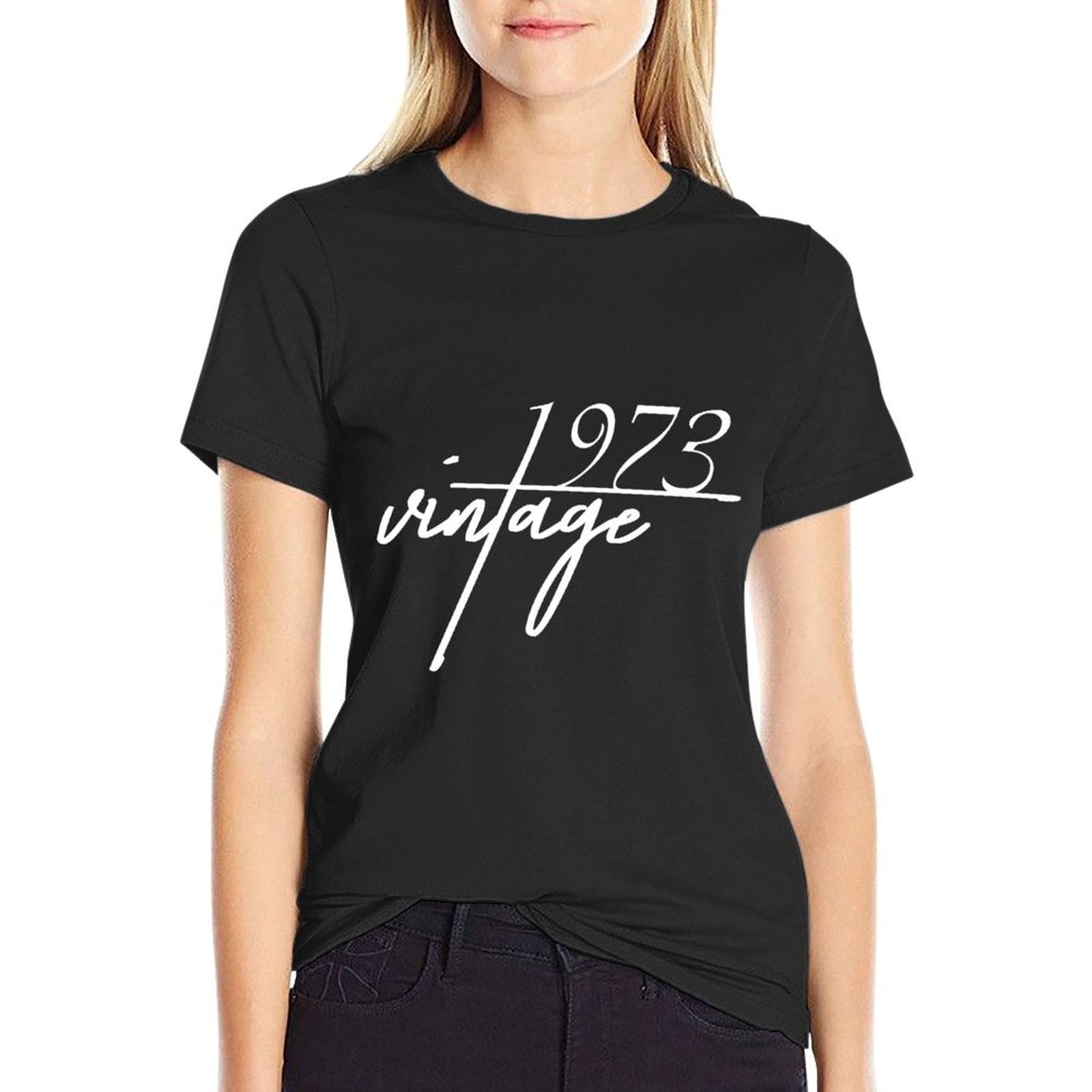 Vintage 1973 - 50th Birthday Gift Idea  Oversized Silhouette T-Shirt