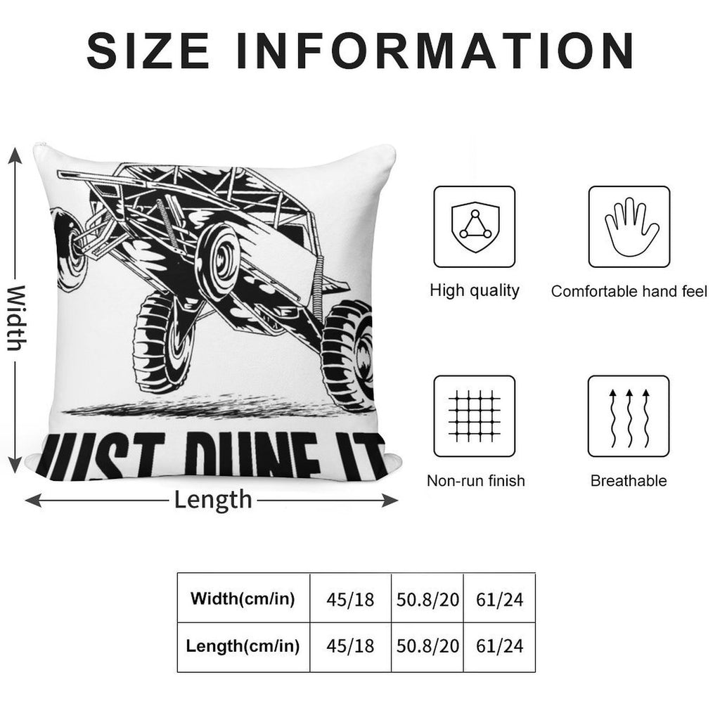 Dune Buggy Just Dune It Soft Shrink-Resistant Throw Pillow