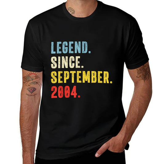 21 Year Old Legend Since September 2004 Retro 21st Birthday  Graphic-printed T-Shirt
