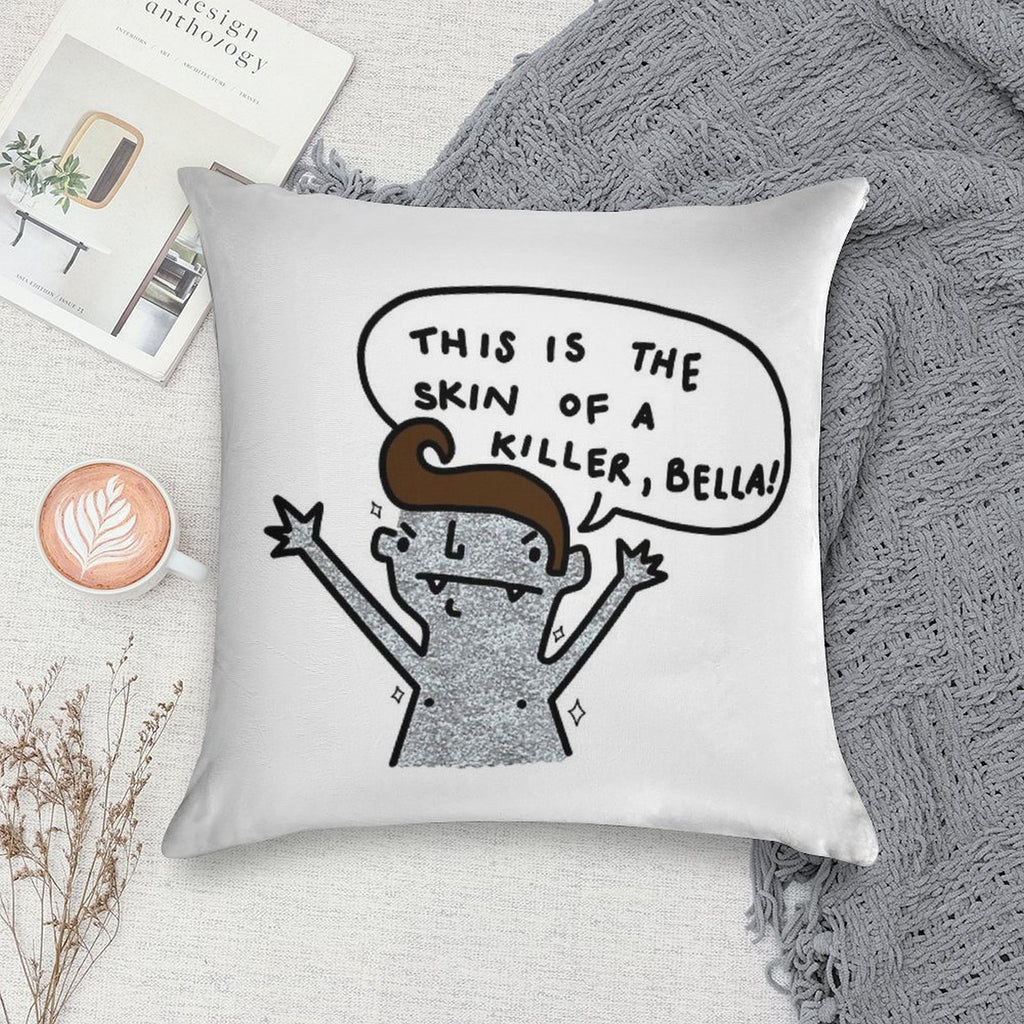 Skin Of A Killer Soft Washable Throw Pillow