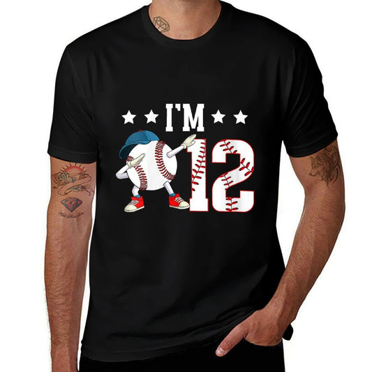 Womens 12th Baseball Birthday Twelve Year Old Baseball Player  Fade-proof Color T-Shirt