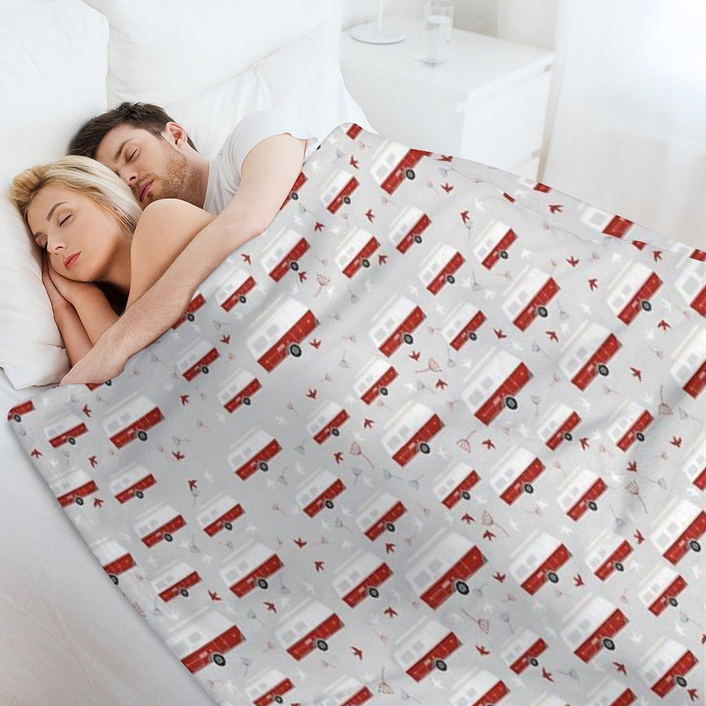 Rockabilly Pattern Velvety-soft Throw Blanket